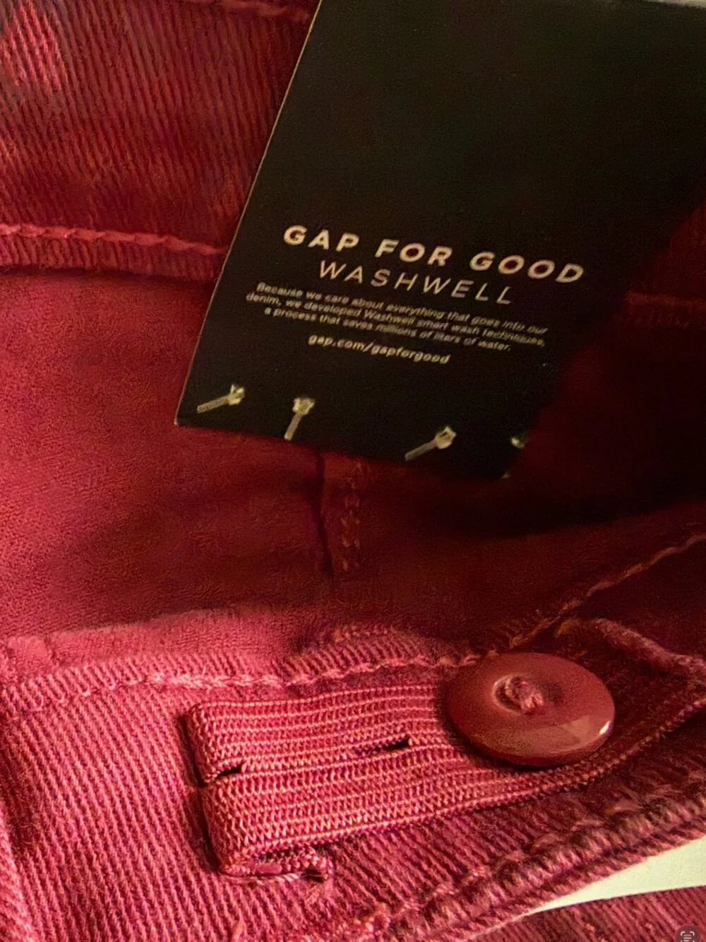 NWT Gap Girls Wide-leg High Rise Jeans Dark Pink Size 10